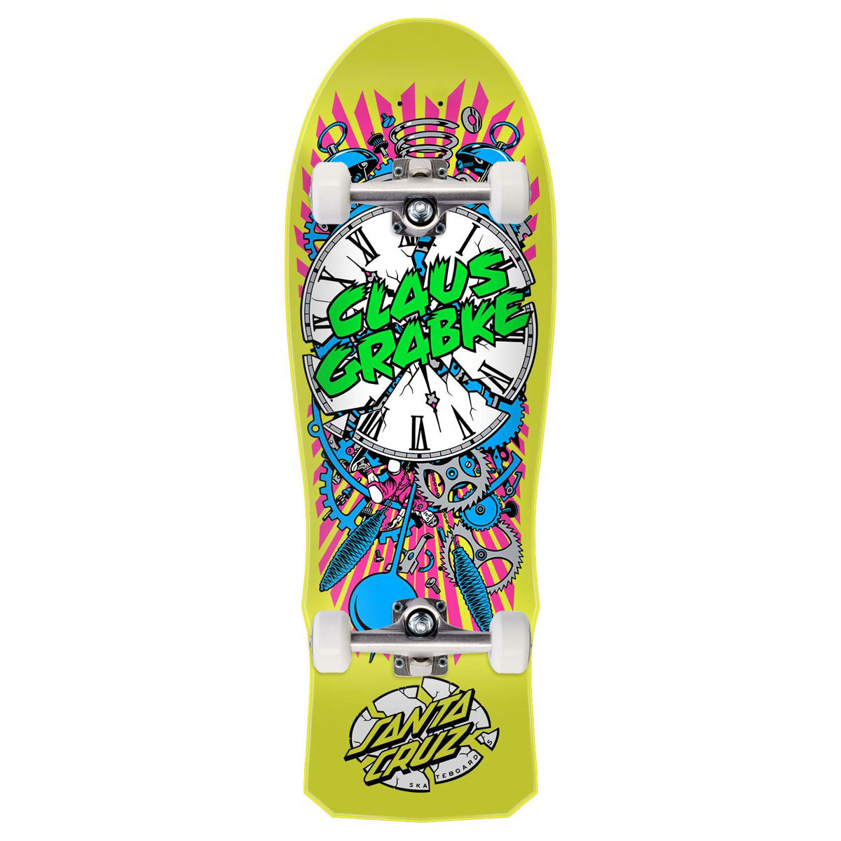 Santa Cruz Grabke Exploding Clock Reissue Skateboard Complete - 10.04