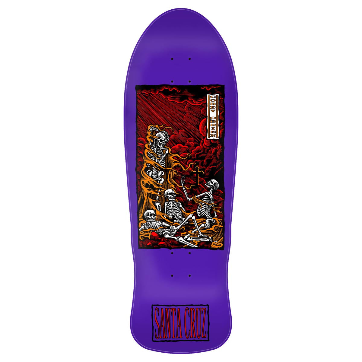 Santa Cruz O'Brien Purgatory Reissue Skateboard Deck - Purple - 9.85