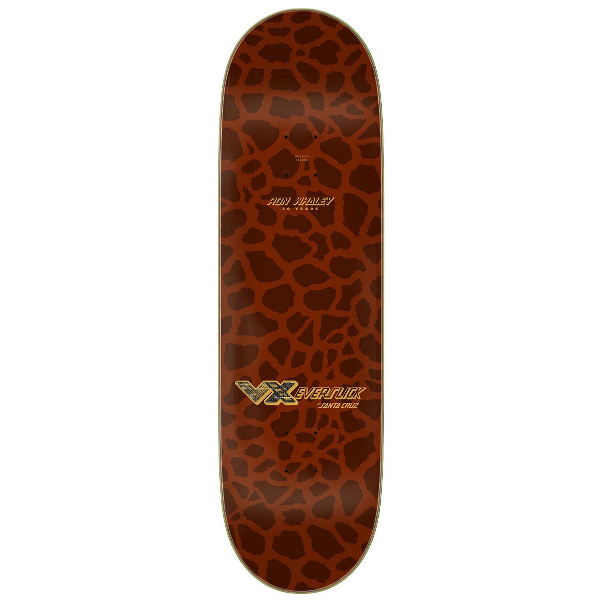 Santa Cruz Whaley 30 Year Giraffe VX Everslick Skateboard Deck - 9.00