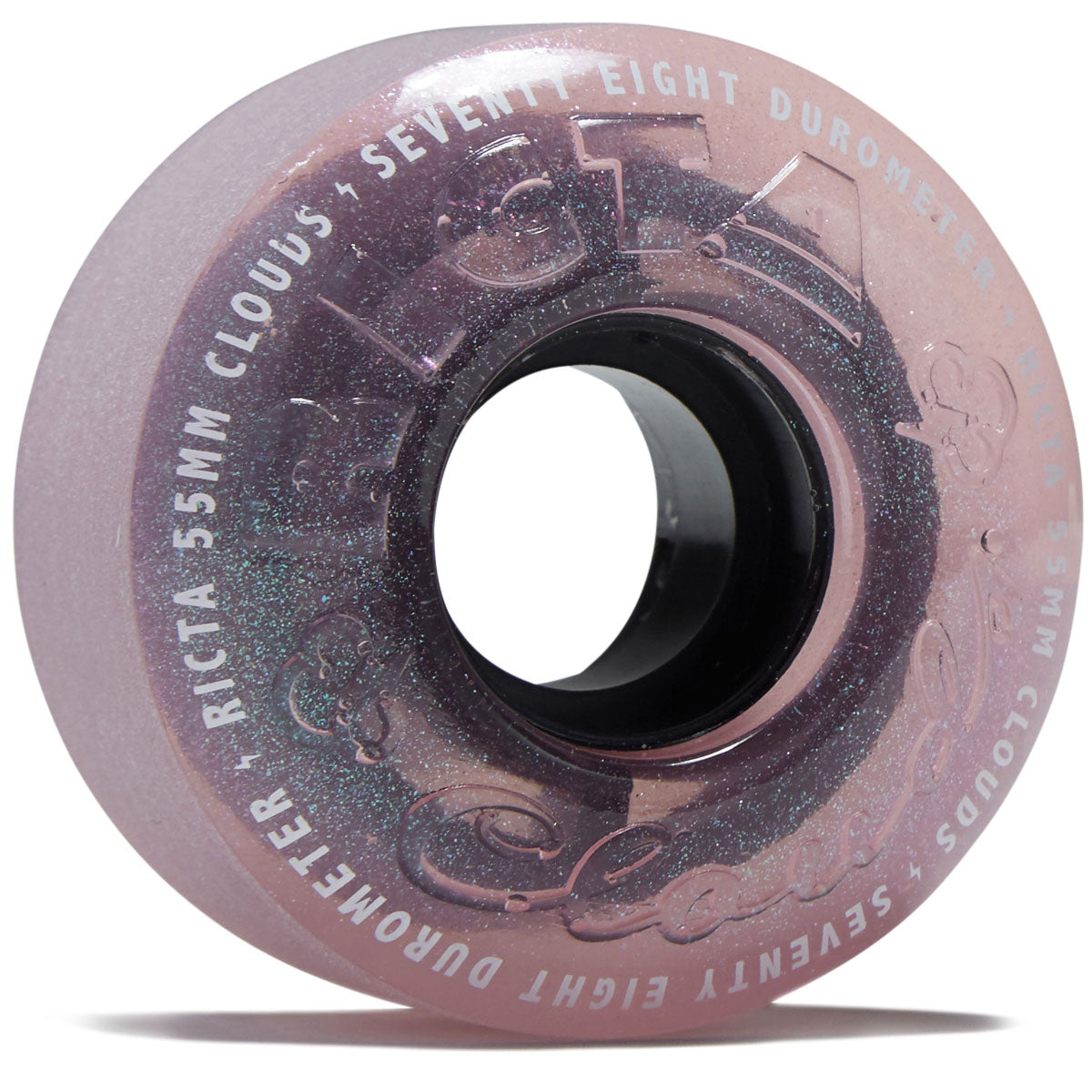 Ricta Iridescent Clouds Pink 78a Skateboard Wheels - Pink - 55mm image 1