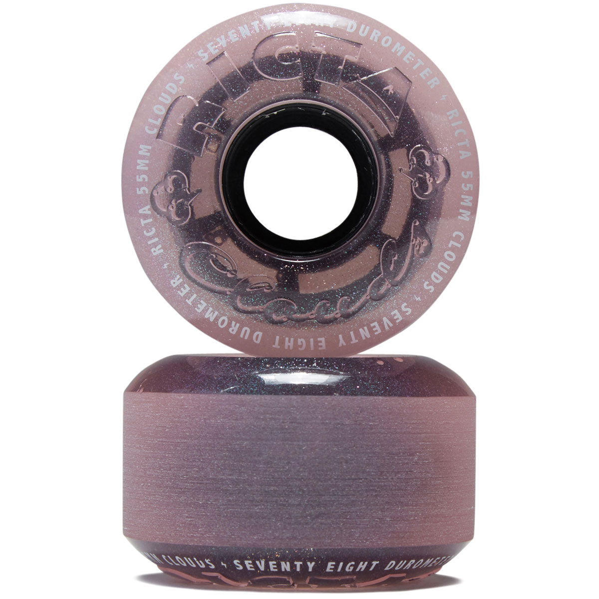 Ricta Iridescent Clouds Pink 78a Skateboard Wheels - Pink - 55mm image 2