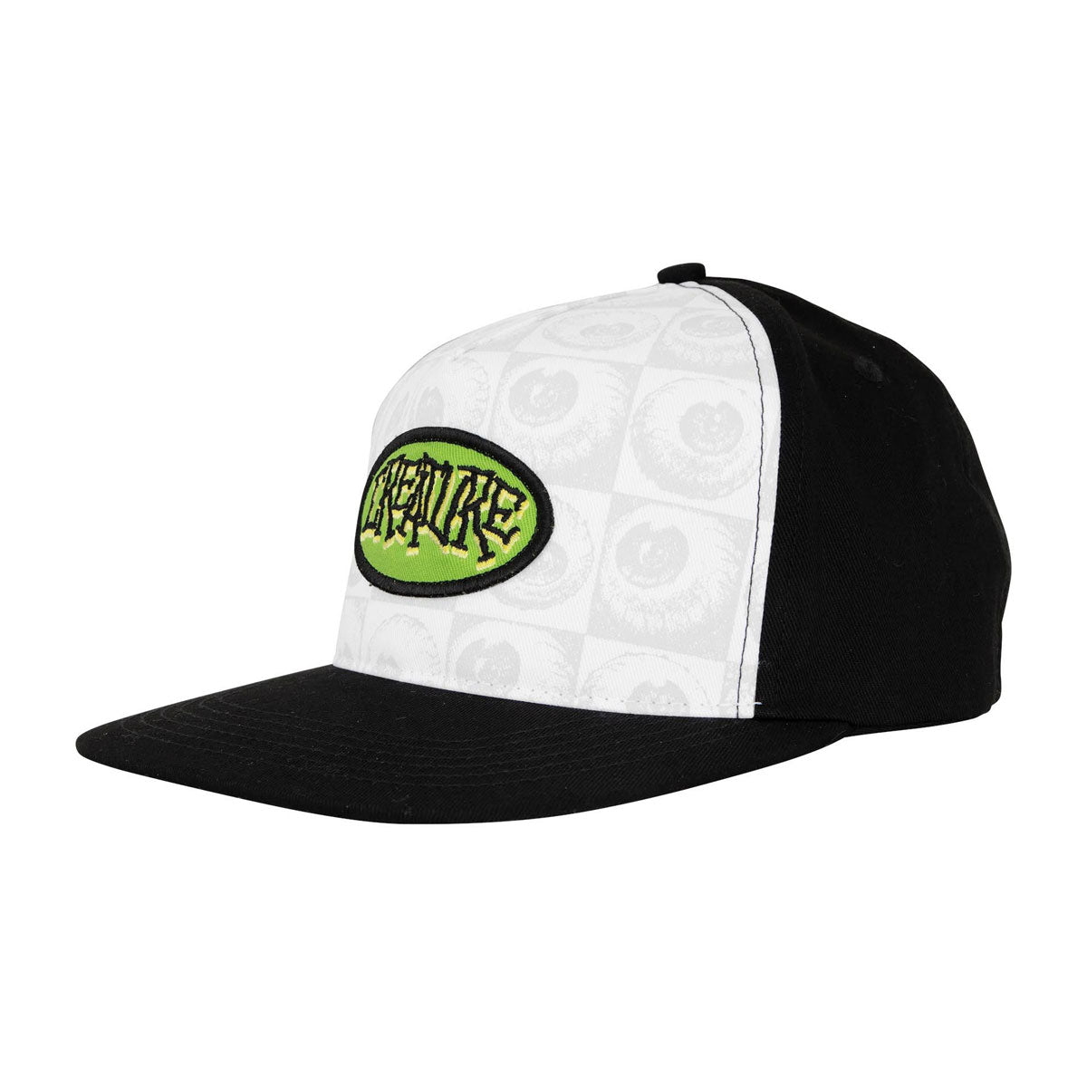 Creature Crash and Burn Snapback Hat - White/Black image 1