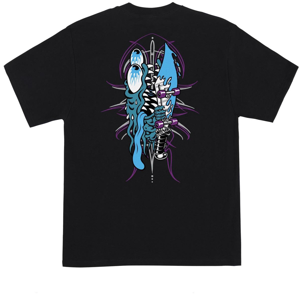 Santa Cruz Meek Pinstripe Slasher T-Shirt - Black image 1