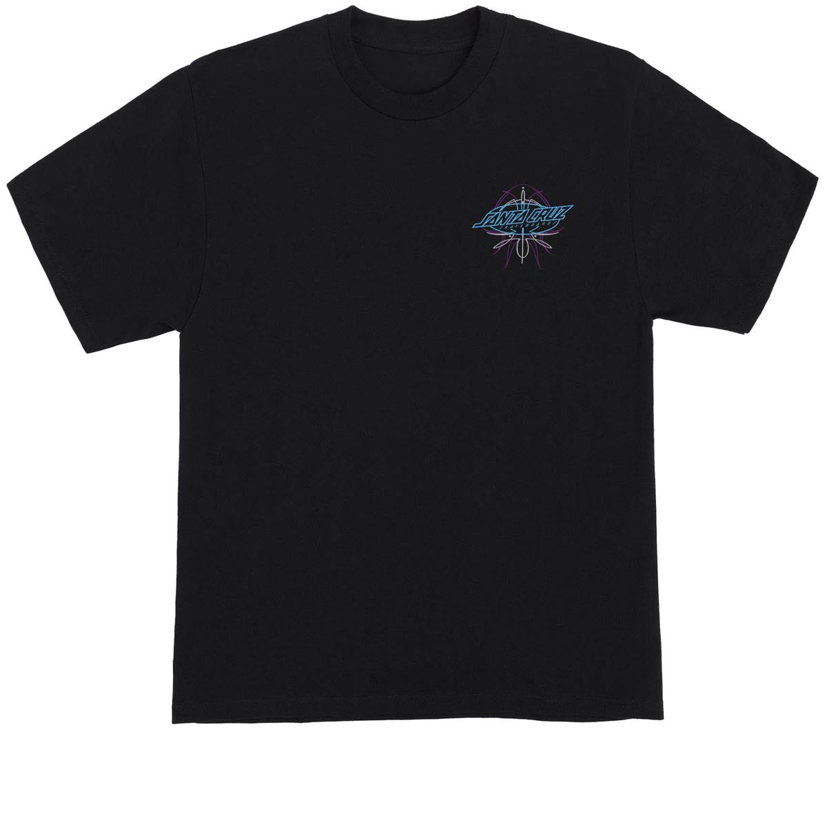 Santa Cruz Meek Pinstripe Slasher T-Shirt - Black image 2