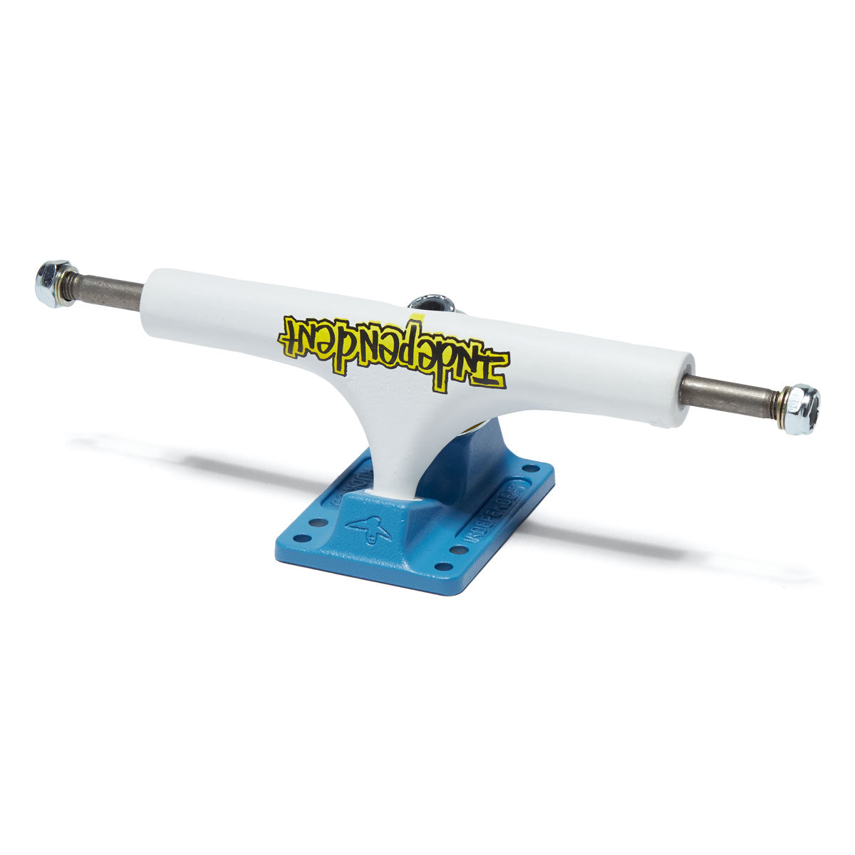 Independent Stage 4 Pro Mark Gonzales Flat Skateboard Trucks - White/Blue - 146mm image 1