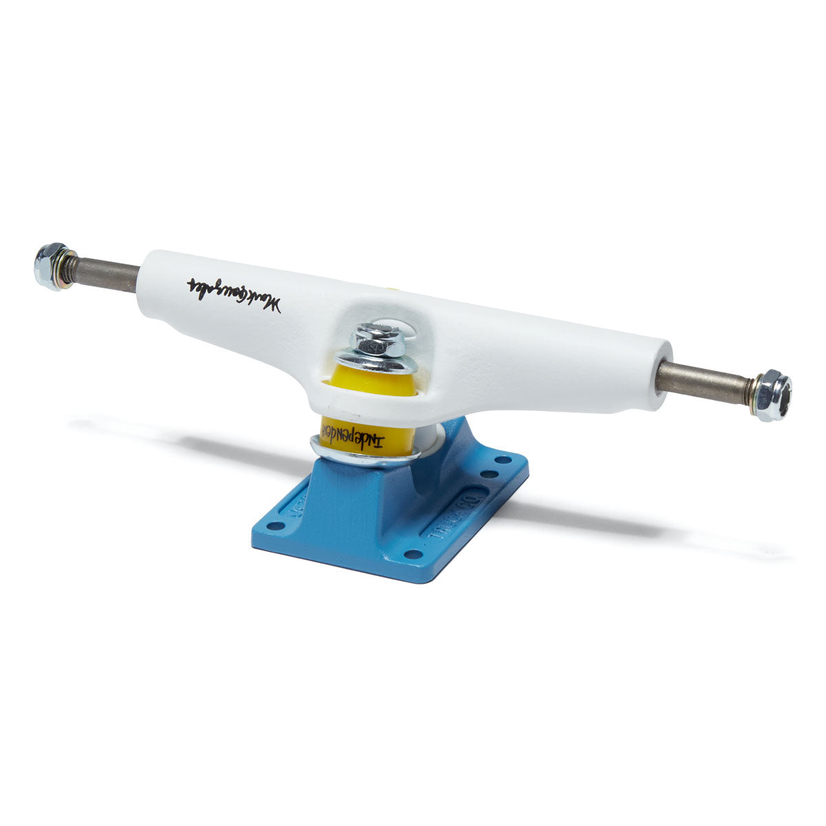 Independent Stage 4 Pro Mark Gonzales Flat Skateboard Trucks - White/Blue - 146mm image 2