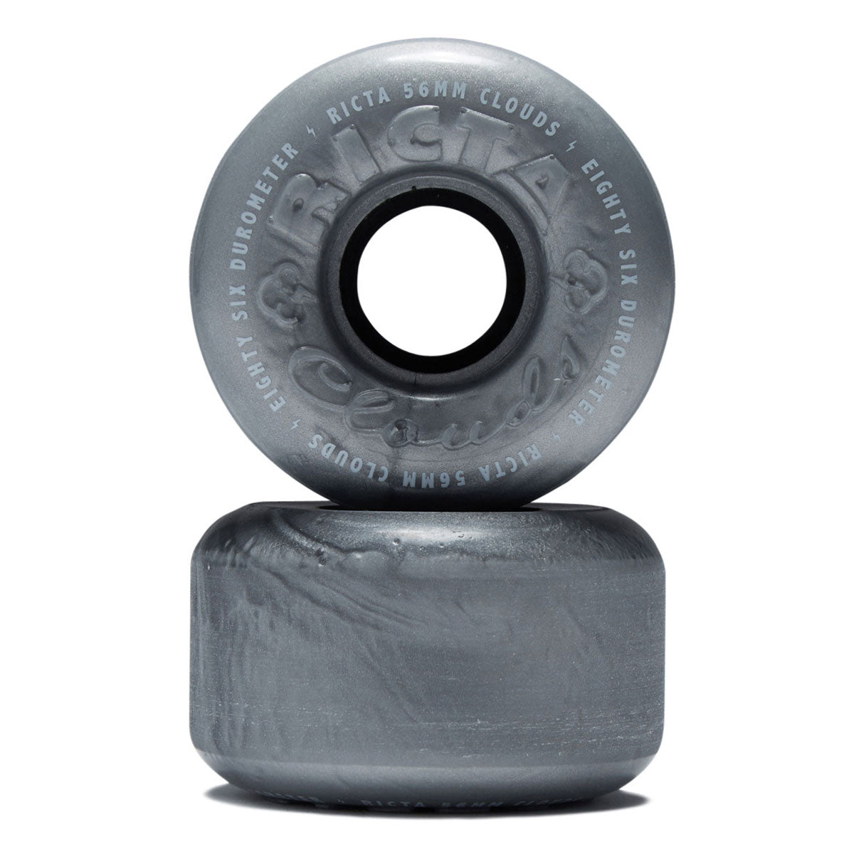 Ricta Clouds 86a Skateboard Wheels - Metallic Silver - 56mm image 2