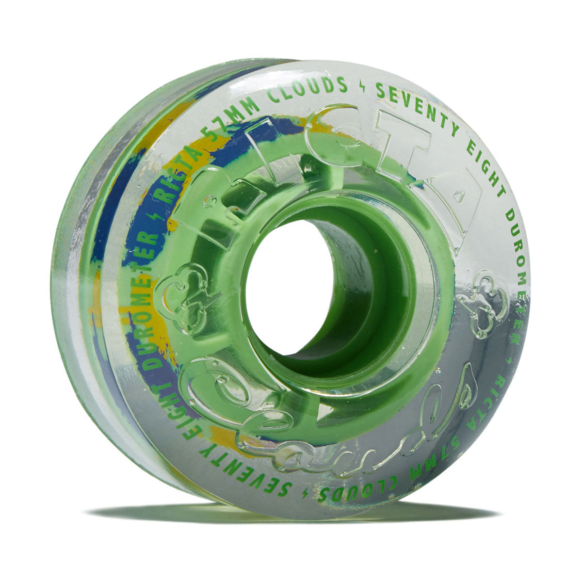 Ricta Clear Spatter 78a Skateboard Wheels - Camo Green - 57mm image 1