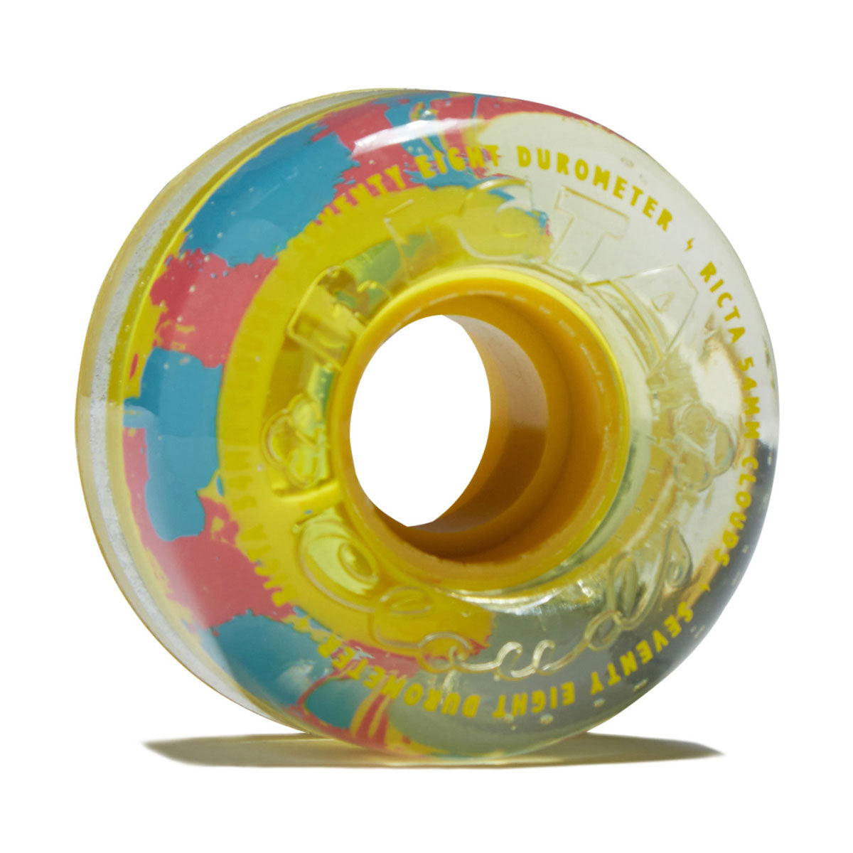 Ricta Clear Spatter 78a Skateboard Wheels - Camo Yellow - 54mm image 1