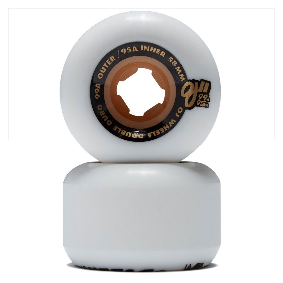 OJ Double Duro Mini Combo 99a/95a Skateboard Wheels - Gum - 58mm image 2