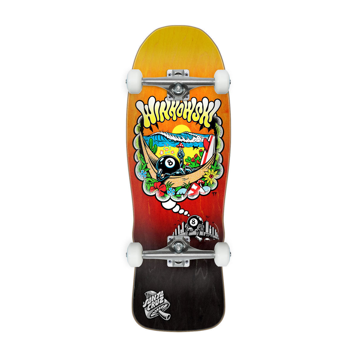Santa Cruz Winkowski 8Ballr Day Dream Shaped Skateboard Complete - 10.35