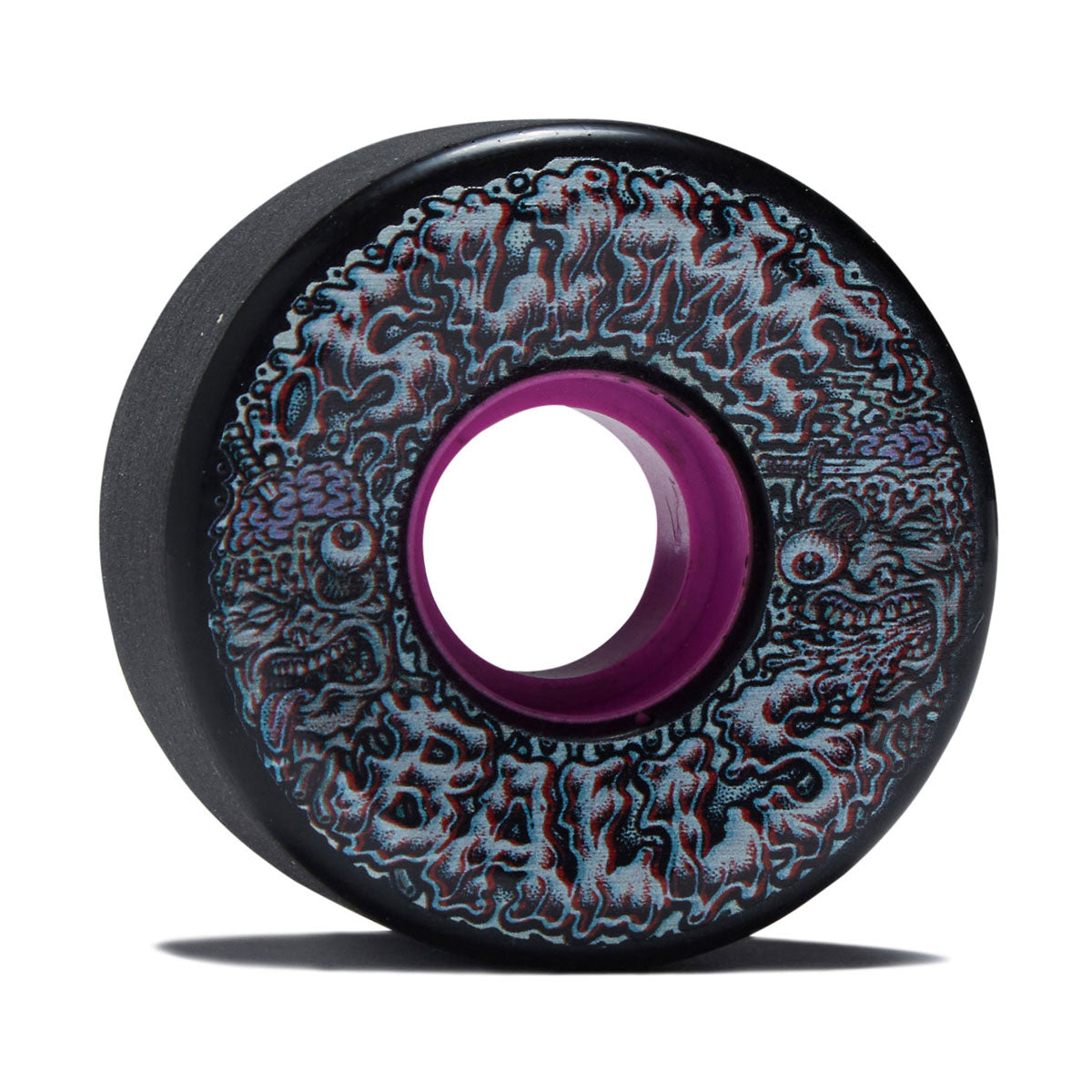 Slime Balls Brain Busters 3D OG Slime 78a Skateboard Wheels - Black - 55mm image 1