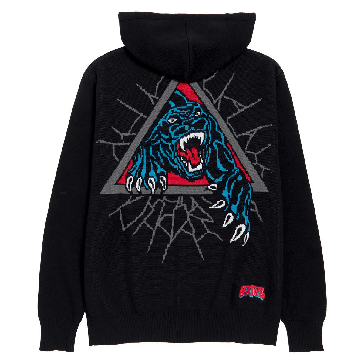 Santa Cruz Natas Panther Zip Up Hoodie - Black image 1