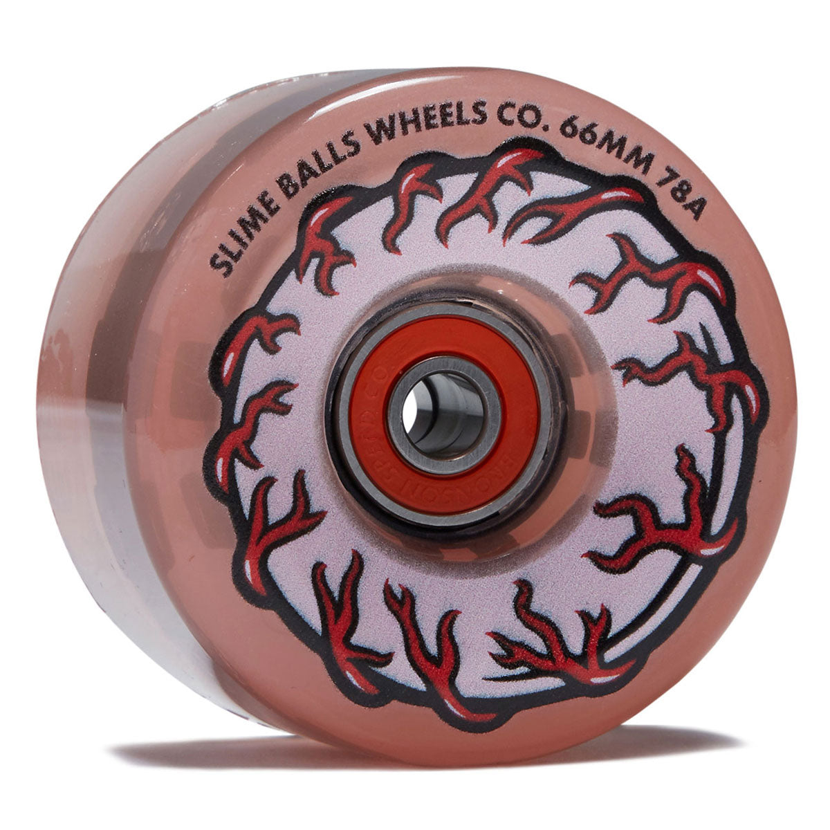 Slime Balls Pink Eyes Light Ups OG Slime 78a Skateboard Wheels - Pink - 66mm image 1
