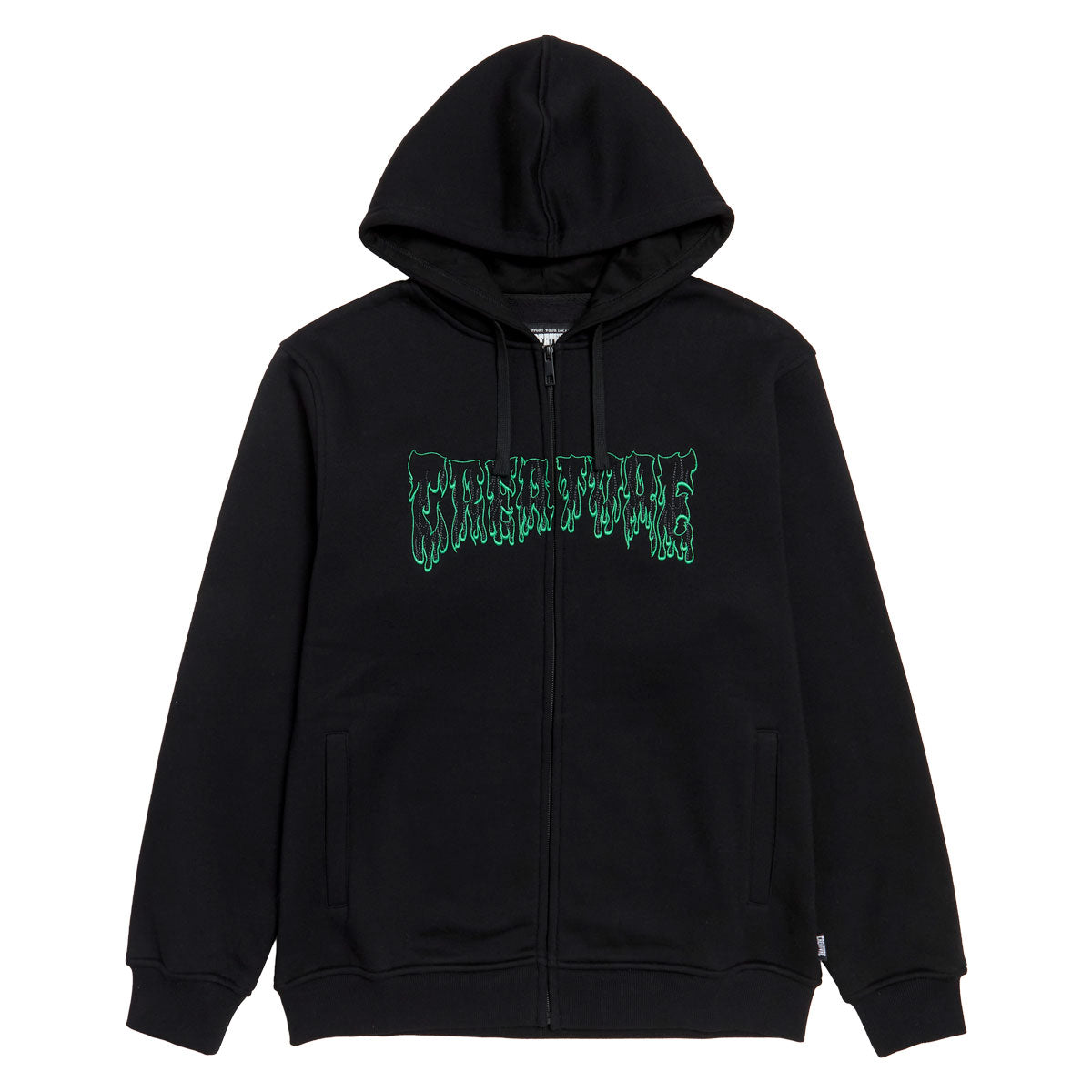 Creature Hesher Flame Zip Hoodie - Black image 1