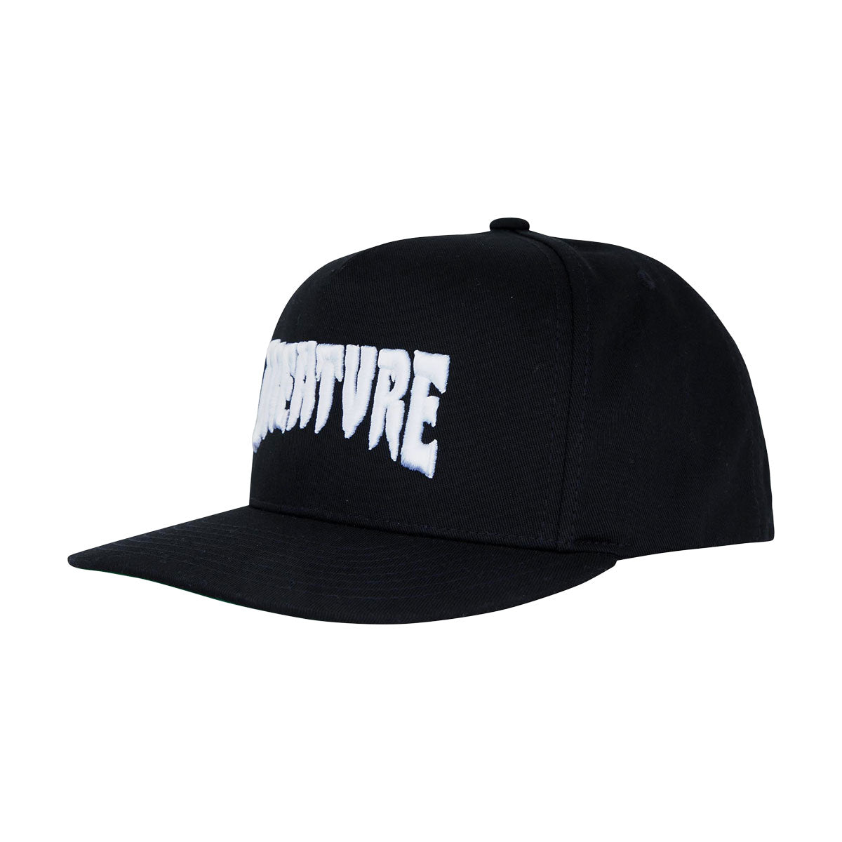 Creature Mono Logo Snapback Hat - Black image 1