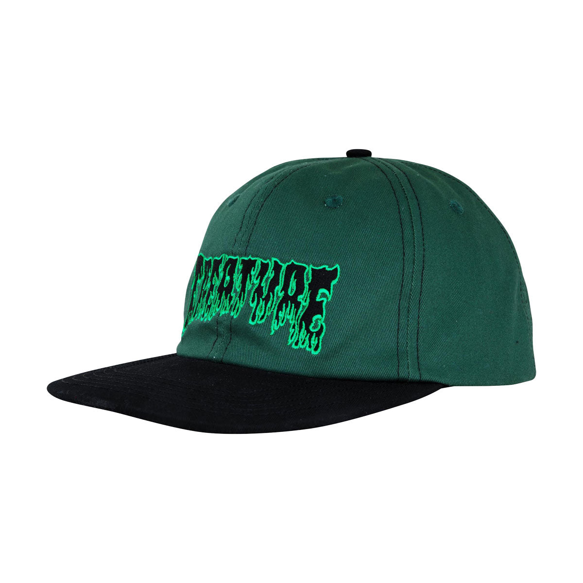 Creature Hesher Flame Snapback Hat - Green image 1