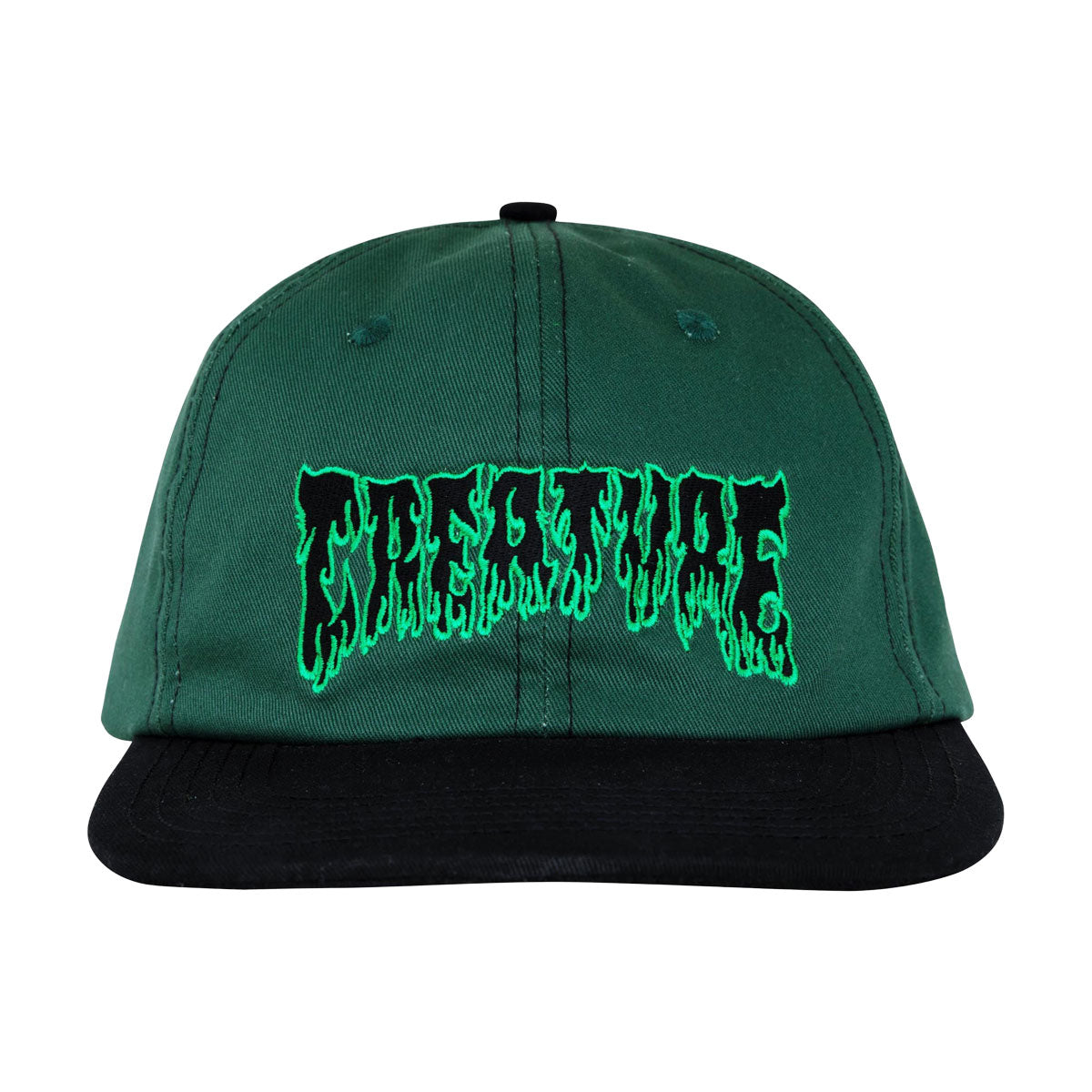 Creature Hesher Flame Snapback Hat - Green image 3