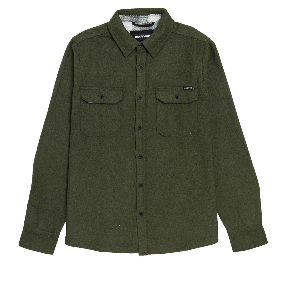 Independent Belmont Long Sleeve Flannel Shirt - Heather Forest image 1