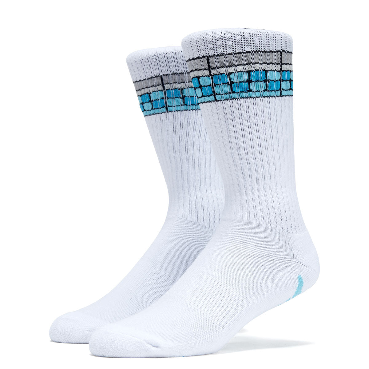Independent Tile Span Crew Socks - White image 1