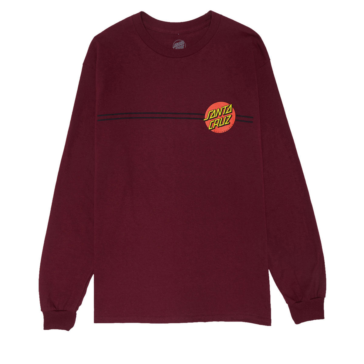 Santa Cruz Classic Dot Long Sleeve T-Shirt - Maroon image 1