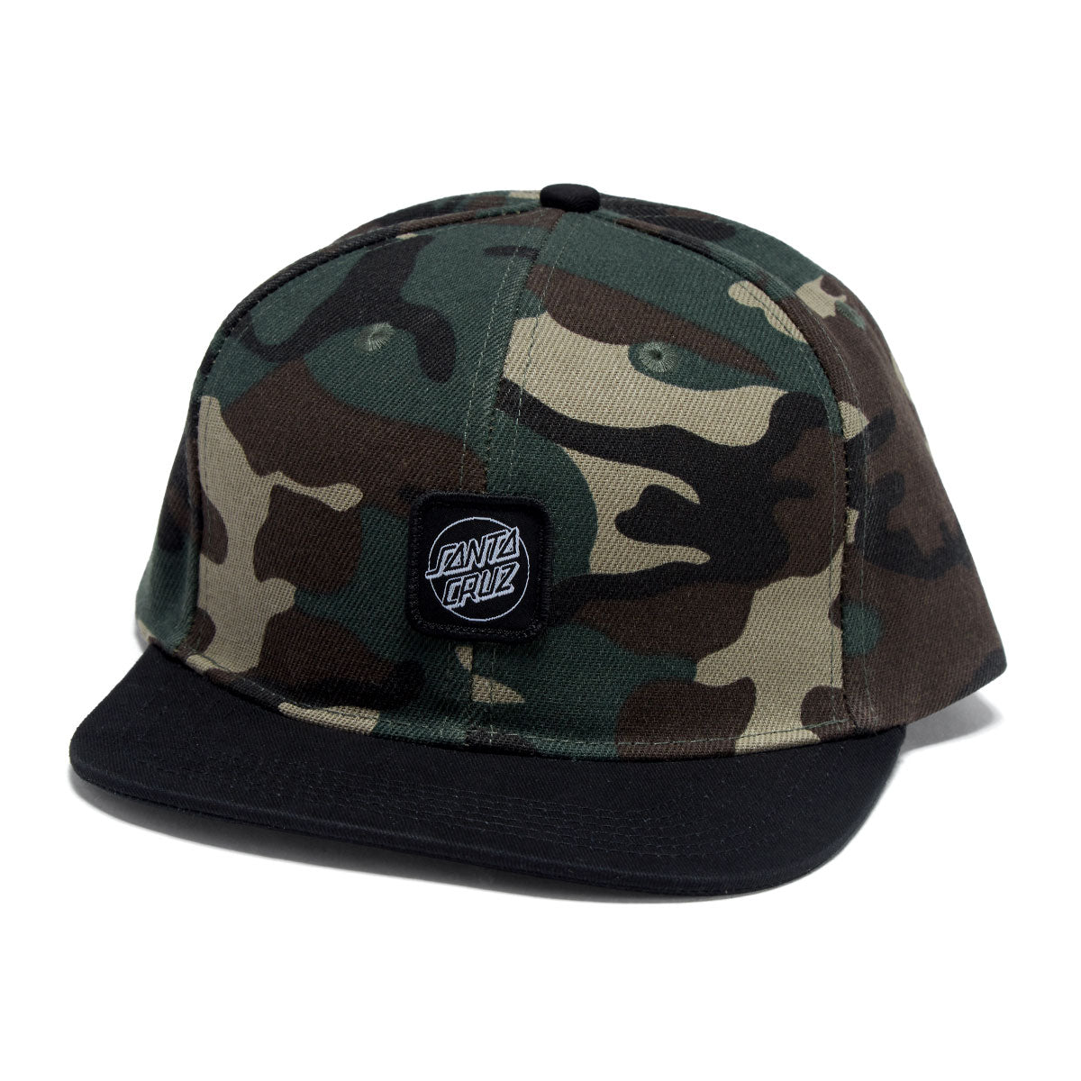 Santa Cruz Cruz Label Snapback Hat - Camo/Black image 1