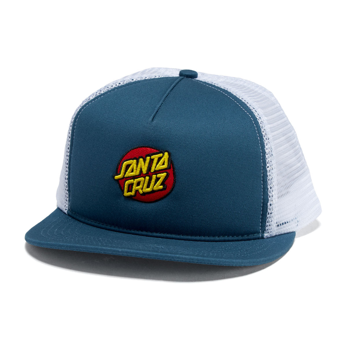 Santa Cruz Cruz Embroidered Trucker Hat - Harbor Blue/White image 1