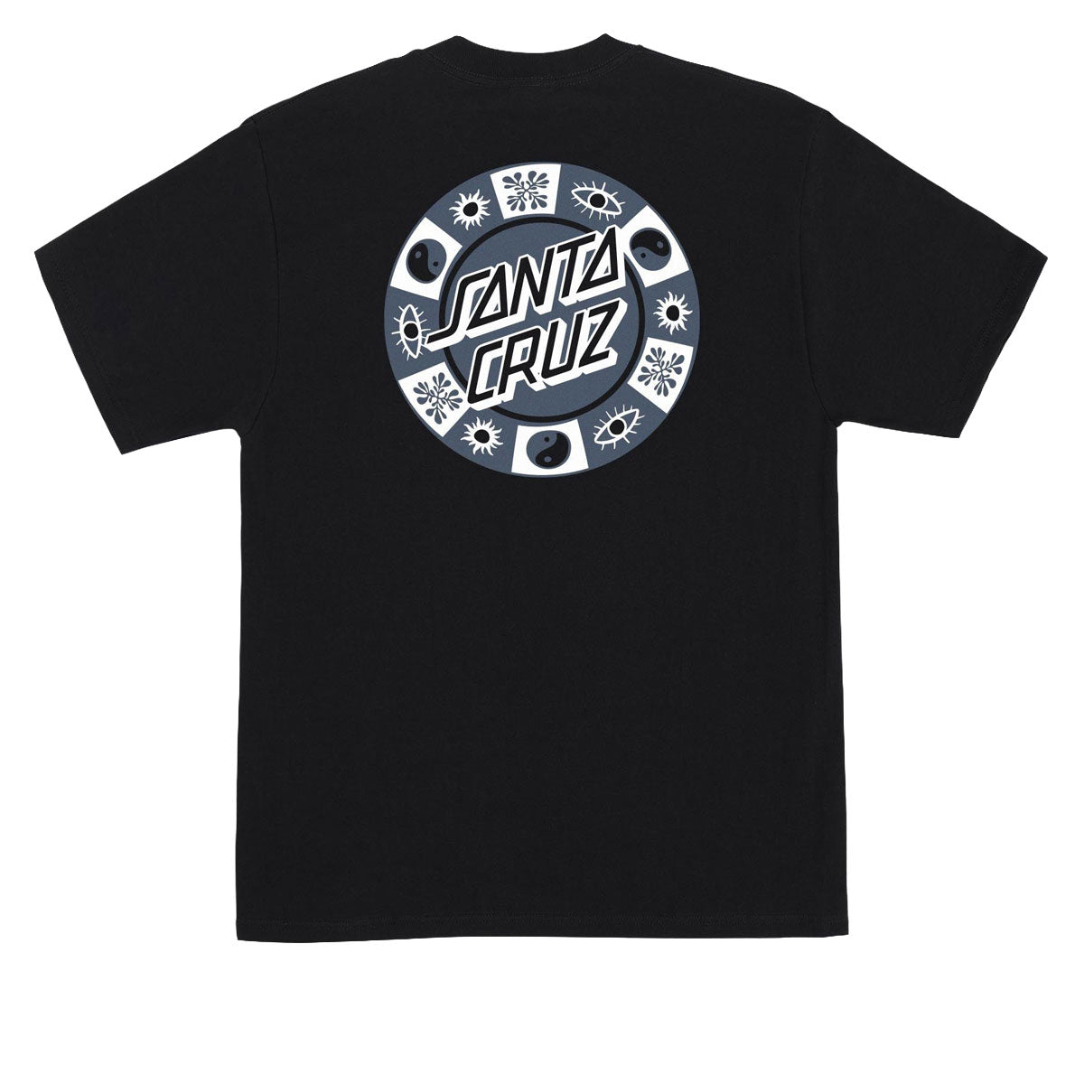 Santa Cruz Strange Check Dot T-Shirt - Black image 1