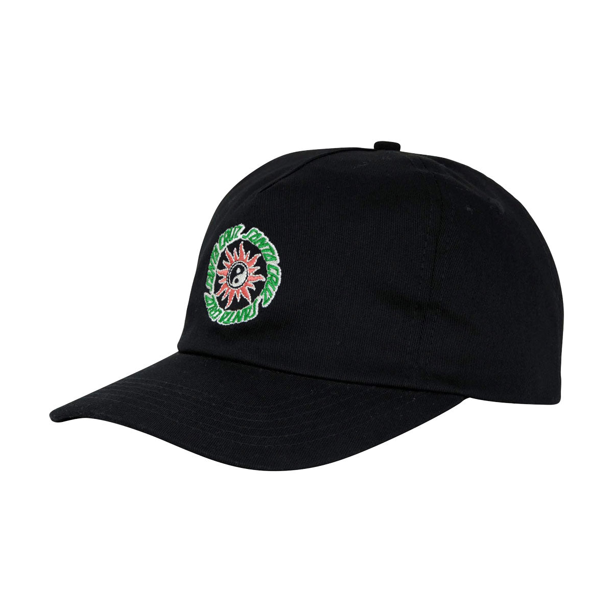 Santa Cruz Sol Spiral Snapback Hat - Black image 1