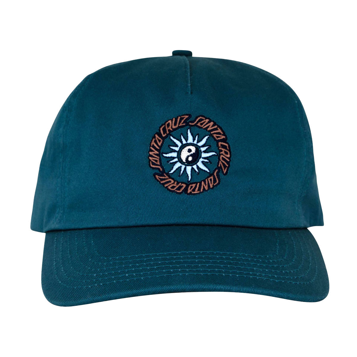 Santa Cruz Sol Spiral Snapback Hat - Deep Teal image 3