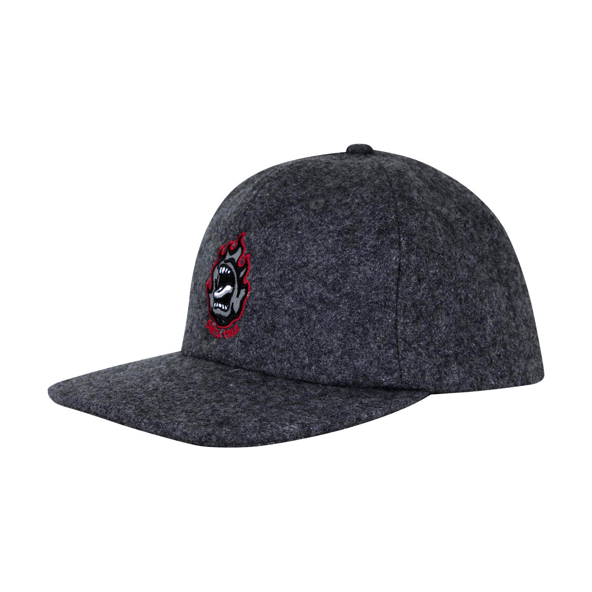Santa Cruz Screaming Fire Snapback Hat - Heather Charcoal image 1
