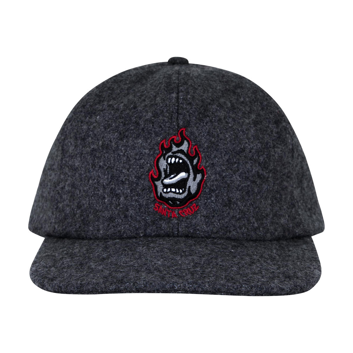 Santa Cruz Screaming Fire Snapback Hat - Heather Charcoal image 3
