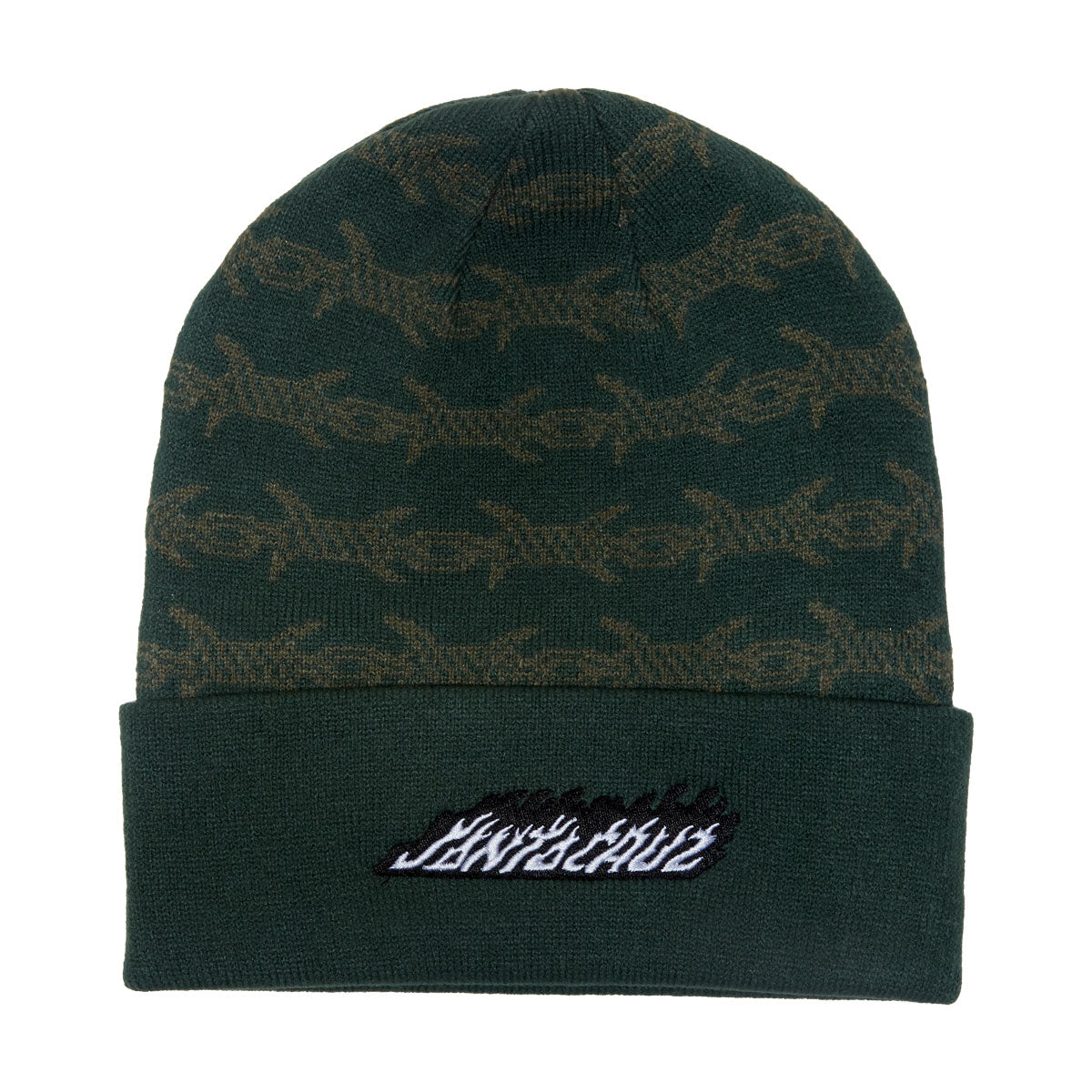 Santa Cruz Wired Flame Long Shoreman Beanie - Forest image 1