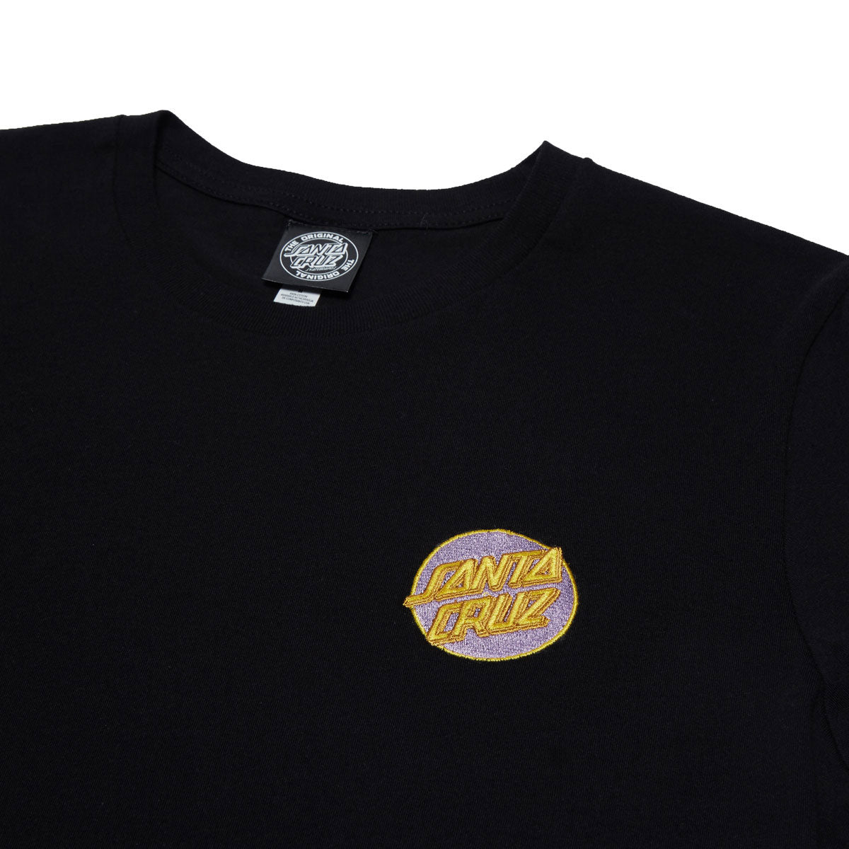 Santa Cruz Womens Cruz Embroidered Relaxed T-Shirt - Black image 2