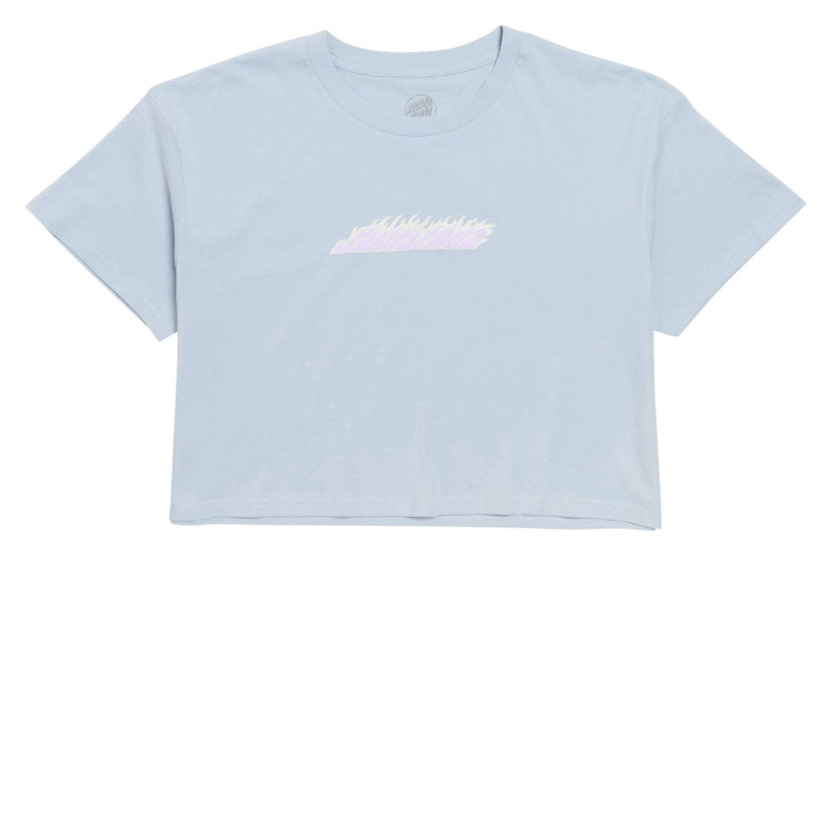 Santa Cruz Womens Flame Strip Center Oversized Cropped T-Shirt - Powder image 1