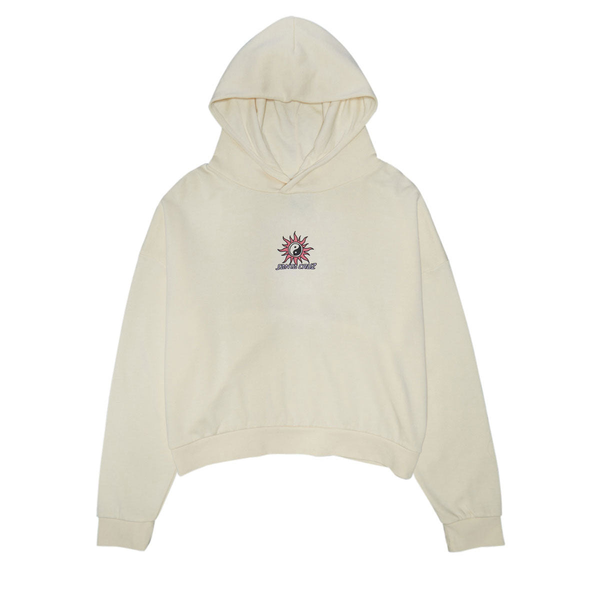 Santa Cruz Womens Sol Spiral Center Cropped Hoodie - Bone image 1