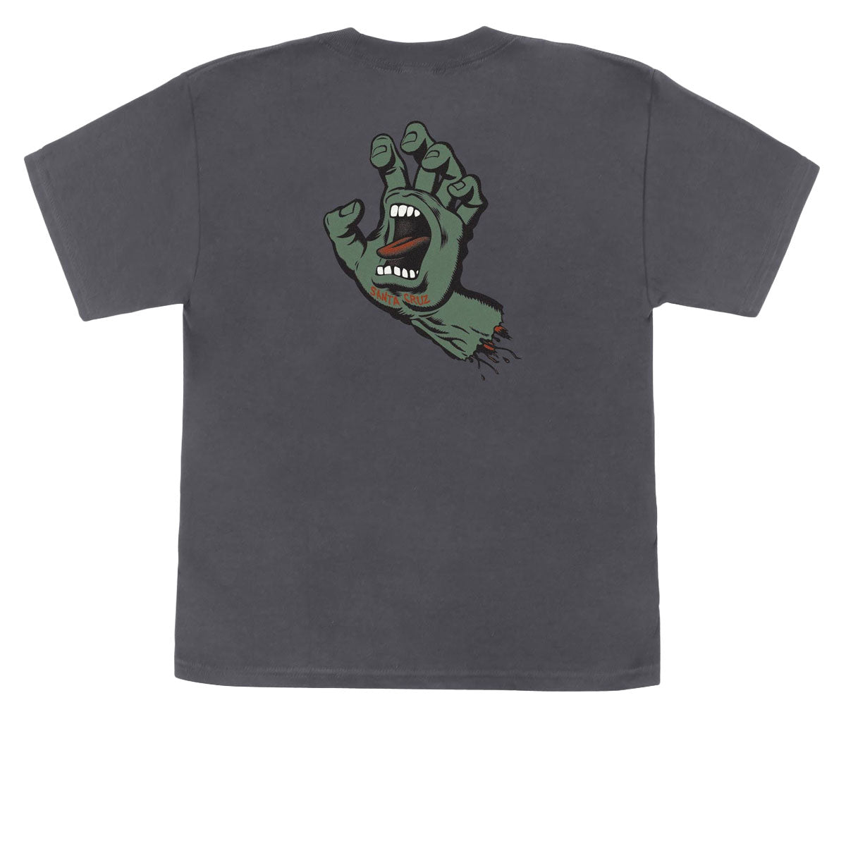 Santa Cruz Youth Screaming Hand T-Shirt - Charcoal/Moss image 1