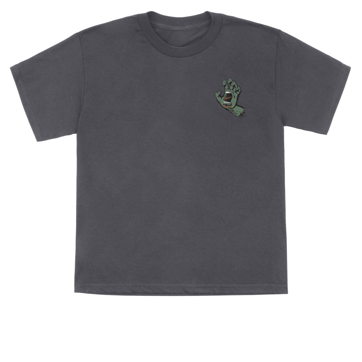 Santa Cruz Youth Screaming Hand T-Shirt - Charcoal/Moss image 2