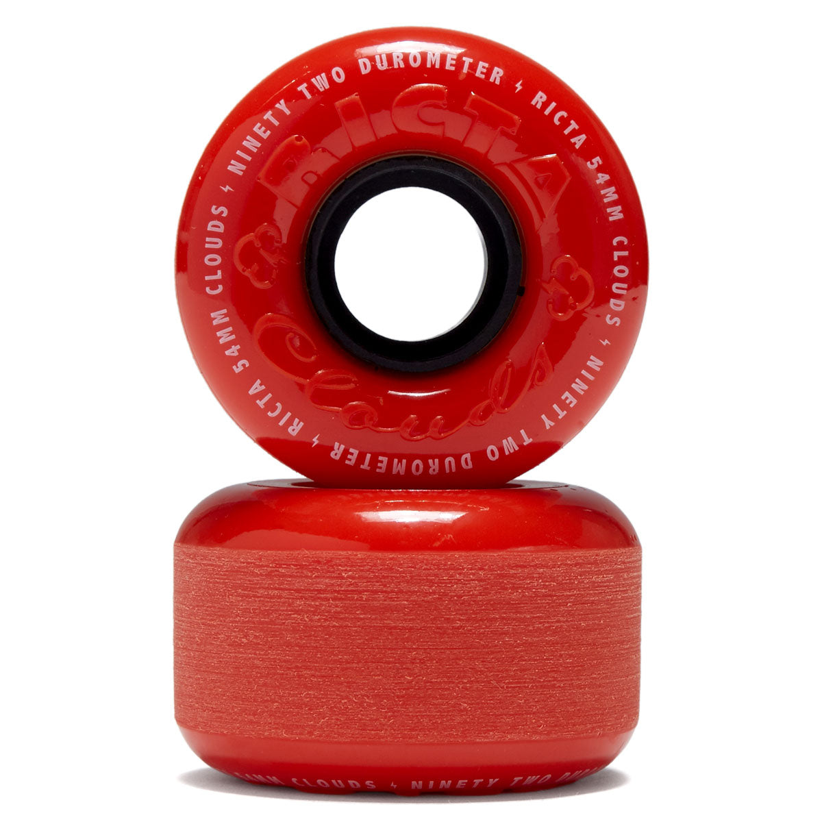 Ricta Clouds 92a Skateboard Wheels - Red/Orange - 54mm image 2