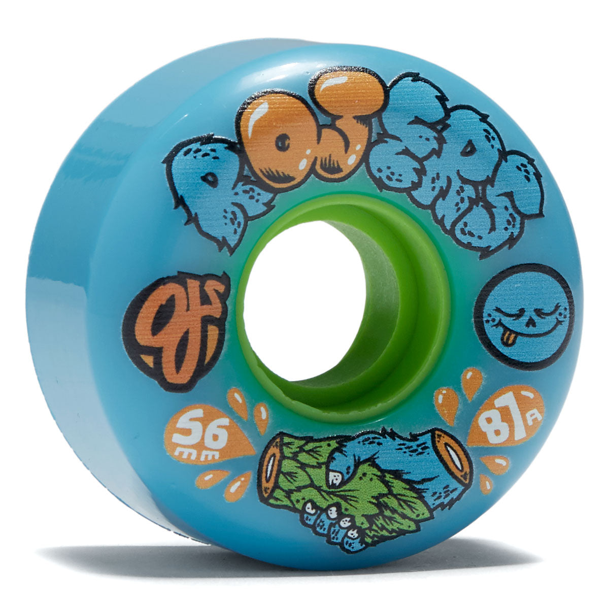 OJ x Roger Skate Co Keyframe 87a Skateboard Wheels - Blue - 56mm image 1