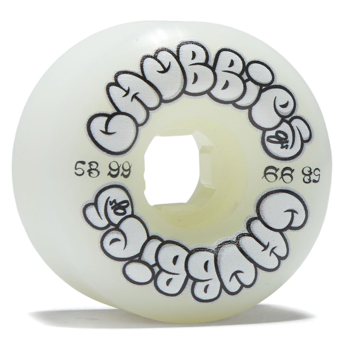 OJ Throw Ups Chubbies 99a Skateboard Wheels - White - 58mm image 1