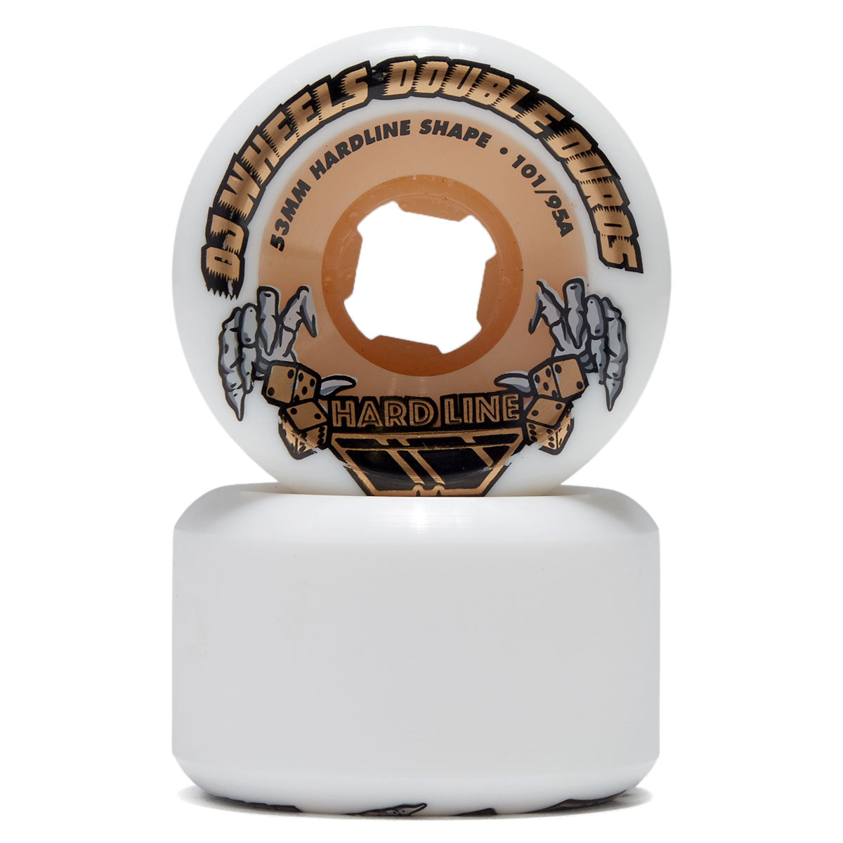 OJ Double Duro Hardline 101a/95a Skateboard Wheels - Gum - 53mm image 2