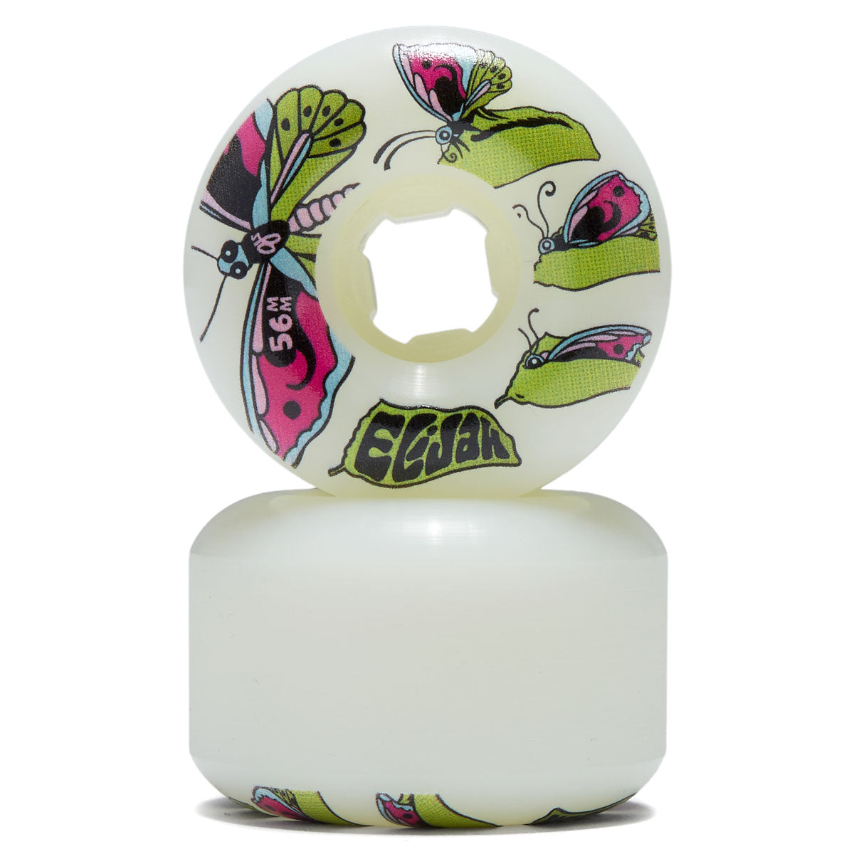 OJ Elijah Akerley Chrysalis Chubbies 99a Skateboard Wheels - White - 56mm image 2