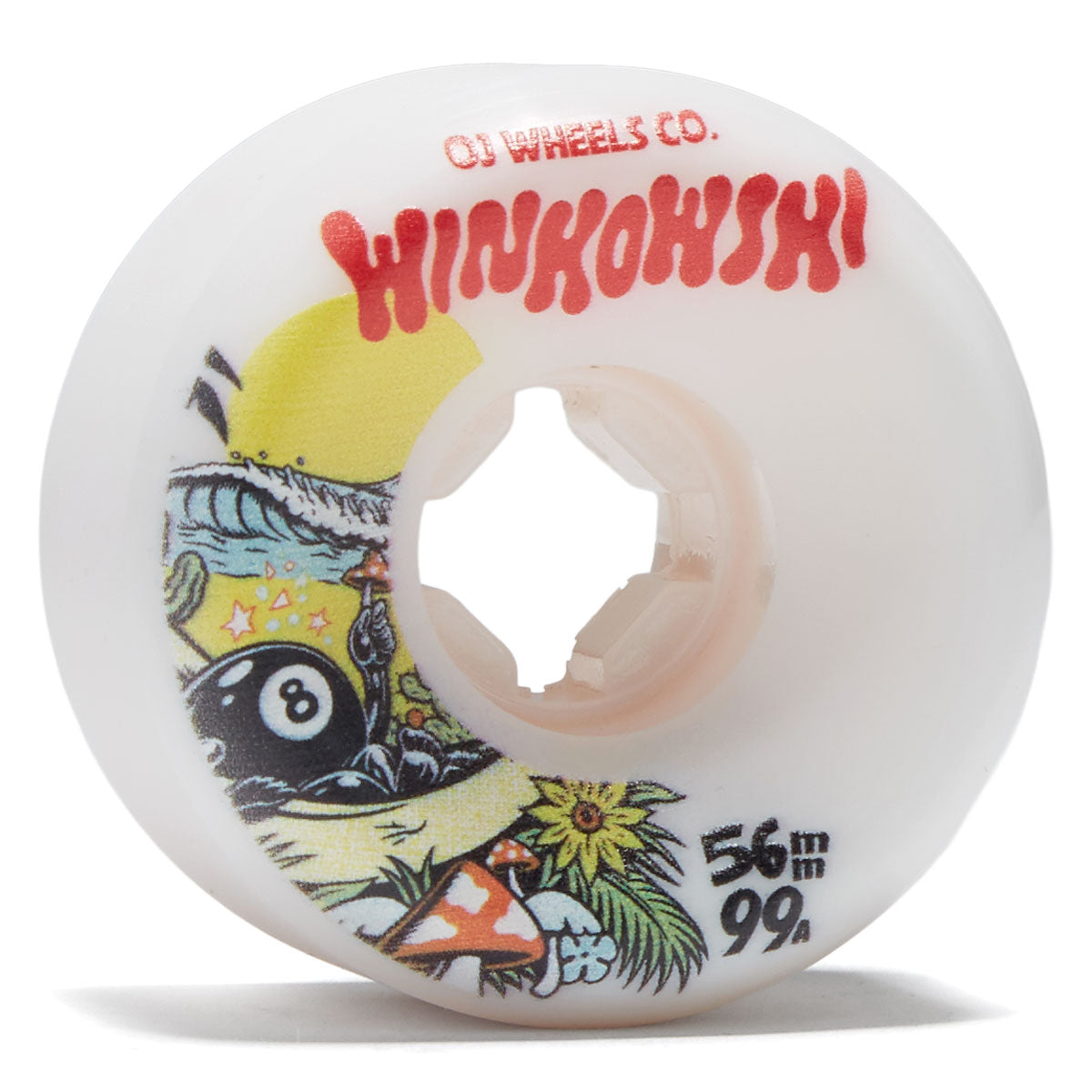 OJ Erick Winkowski Mushroom Elite Mini Combo 99a Skateboard Wheels - White - 56mm image 1