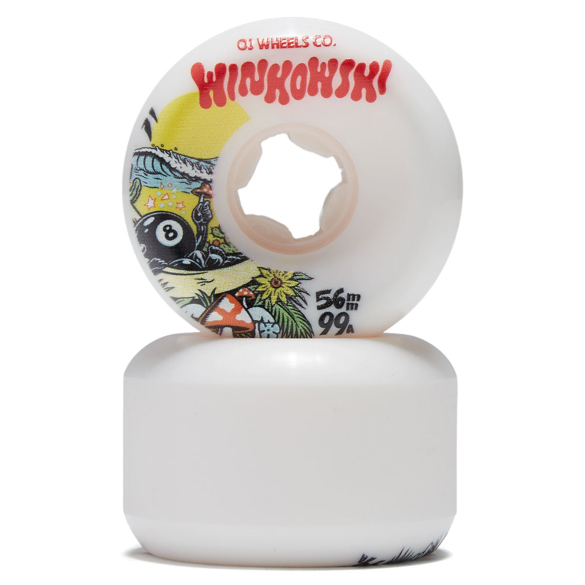 OJ Erick Winkowski Mushroom Elite Mini Combo 99a Skateboard Wheels - White - 56mm image 2