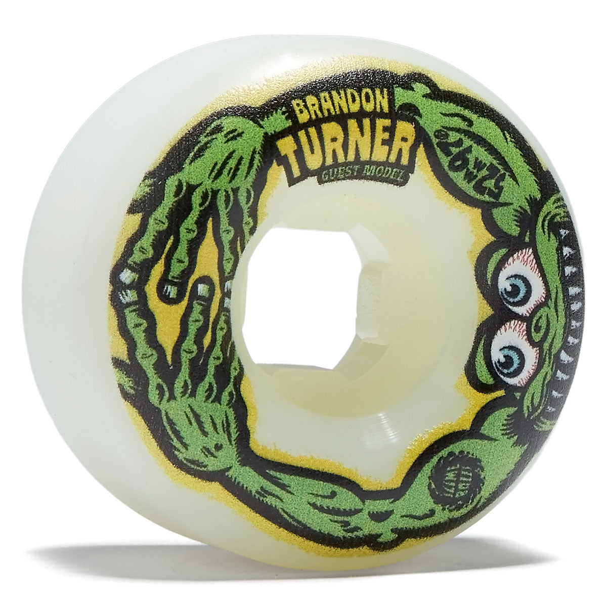 Slime Balls Brandon Turner Guest Chubbies 97a Skateboard Wheels - White - 52mm image 1