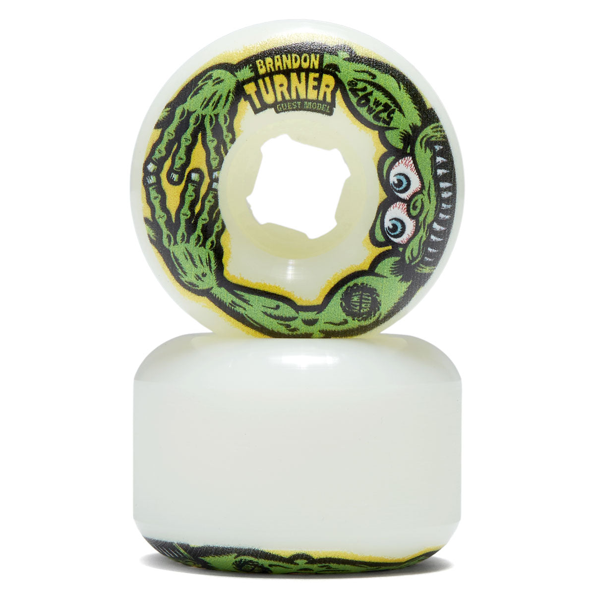 Slime Balls Brandon Turner Guest Chubbies 97a Skateboard Wheels - White - 52mm image 2