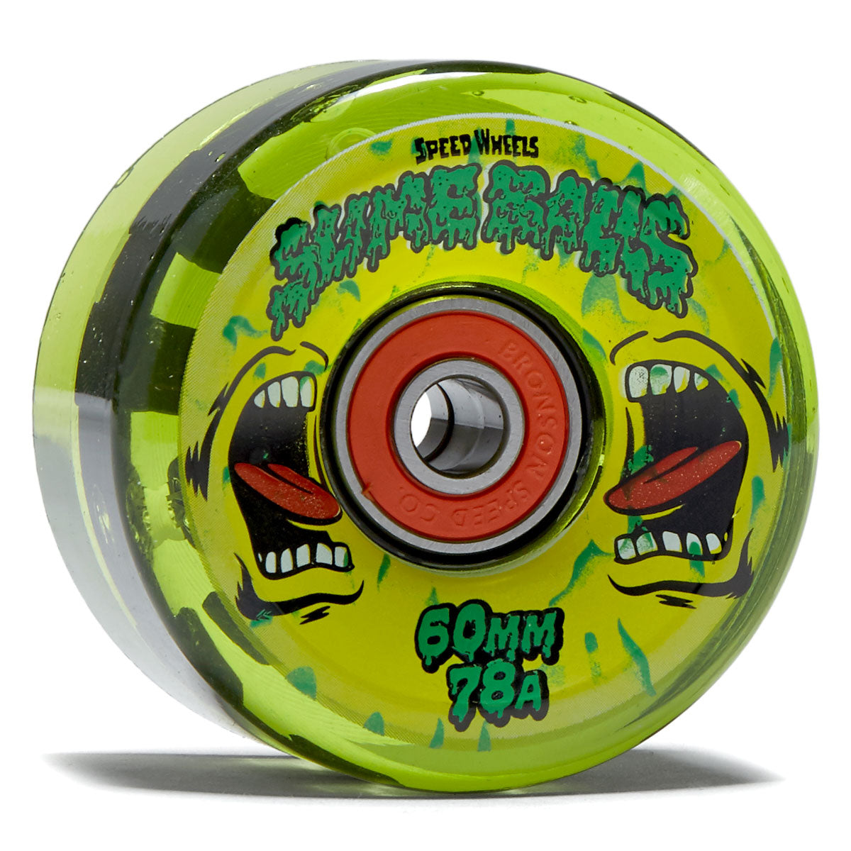 Slime Balls Screaming Slime Light Ups OG Slime 78a Skateboard Wheels - Green - 60mm image 1
