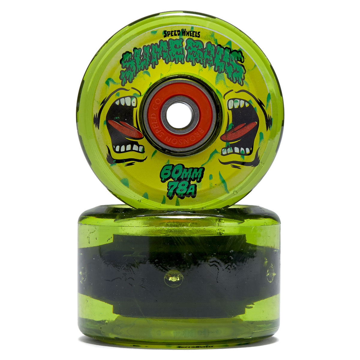 Slime Balls Screaming Slime Light Ups OG Slime 78a Skateboard Wheels - Green - 60mm image 2