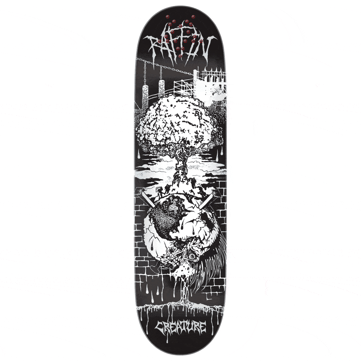 Creature Raffin BLKMTL Pro Skateboard Complete - 8.53